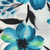 Wool and silk blend shawl, 'Twilight Petals' - Blue and Green Wool and Silk Blend Shawl Painted in India