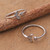 Cubic zirconia wrap toe rings, 'Tail Twinkle' (pair) - 2 Fish Tail-Themed Cubic Zirconia Silver Wrap Toe Rings
