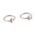 Cubic zirconia wrap toe rings, 'Tail Twinkle' (pair) - 2 Fish Tail-Themed Cubic Zirconia Silver Wrap Toe Rings