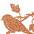 Iron wall accent, 'Immortal Nature' - Nature-Themed Bird Iron Wall Accent with a Speckled Pattern