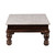 Wood chowki table, 'Palace in Heaven' - Traditional Spring-Themed Mango Wood and Brass Chowki Table