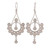 Rainbow moonstone dangle earrings, 'Moonlight Gala' - Natural Rainbow Moonstone Dangle Earrings Made in India