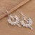 Rainbow moonstone dangle earrings, 'Moonlight Gala' - Natural Rainbow Moonstone Dangle Earrings Made in India