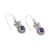 Lapis lazuli dangle earrings, 'Royal Owl' - Owl-Shaped Sterling Silver and Lapis Lazuli Dangle Earrings