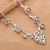 Peridot link necklace, 'Mughal Luck' - Traditional 11-Carat Natural Pear Peridot Link Necklace