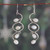 Rainbow moonstone dangle earrings, 'Moonlight Ways' - Birthstone Oval Rainbow Moonstone Cabochon Dangle Earrings