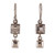 Topaz dangle earrings, 'White Shimmer' - Square Modern White Topaz Sterling Silver Dangle Earrings