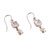 Topaz dangle earrings, 'White Shimmer' - Square Modern White Topaz Sterling Silver Dangle Earrings