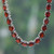 Garnet link necklace, 'Jewels for Passion' - 48-Carat Natural Garnet Link Necklace in a Polished Finish