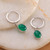 Onyx dangle earrings, 'Cycle of Green' - High-Polished Green Onyx and Sterling Silver Dangle Earrings