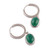 Onyx dangle earrings, 'Cycle of Green' - High-Polished Green Onyx and Sterling Silver Dangle Earrings