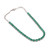 Onyx link necklace, 'Green Jewels for Passion' - Polished 48-Carat Green Onyx Gems and Silver Link Necklace
