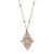 Brass pendant necklace, 'Magnificent Openwork' - Brass Pendant Necklace with Jali Openwork Details from India
