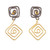 Brass drop earrings, 'Modern Spirals' - Spiral-Themed Modern Darkened Polished Brass Drop Earrings
