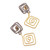Brass drop earrings, 'Modern Spirals' - Spiral-Themed Modern Darkened Polished Brass Drop Earrings