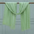 Wool and silk blend beaded shawl, 'Sage Sparkling' - Sage Green Wool and Silk Swarovski Crystal Beaded Shawl