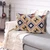 Cotton cushion covers, 'Geometric Charm' (pair) - 2 Geometric-Themed Tufted Textured Cotton Cushion Covers