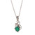 Rhodium-plated onyx jewelry set, 'Serene Greenery' - Rhodium-Plated Onyx Necklace and Earrings Leafy Jewelry Set