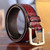 Men’s leather belt, 'Classic Russet' - Men's Leather Belt in Russet with Hand-Tooled Patterns