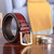 Men’s leather belt, 'Classic Russet' - Men's Leather Belt in Russet with Hand-Tooled Patterns