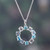 Multi-gemstone pendant necklace, 'Oceanic Wreath of Gems' - Blue Topaz Reconstituted Turquoise Quartz Pendant Necklace (image 2) thumbail