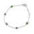 Reconstituted turquoise station bracelet, 'Dazzling Saga' - Silver Station Bracelet with Reconstituted Turquoise Stones