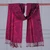Reversible wool shawl, 'Crimson Elegance' - Reversible Wool Shawl in Red with Floral Leaf Paisley Motifs