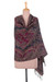 Reversible wool shawl, 'Timeless Luxury' - Reversible Jamawar Wool Shawl with Peacock and Paisley Theme