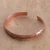 Copper cuff bracelet, 'Sacred Script' - Copper Cuff Bracelet with Devanagari Script Motif from India