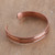 Copper cuff bracelet, 'Echoes of Earth' - Artisan-Made Hammered Copper Cuff Bracelet Crafted in India