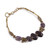 Agate beaded bracelet, 'Flutter & Balance' - High-Polished Brass and Agate Butterfly Beaded Bracelet