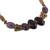 Agate beaded bracelet, 'Flutter & Balance' - High-Polished Brass and Agate Butterfly Beaded Bracelet