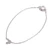 Cubic zirconia pendant anklet, 'Wings of Light' - Cubic Zirconia Silver Anklet with Butterfly-Themed Pendant
