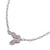 Cubic zirconia pendant anklet, 'Wings of Light' - Cubic Zirconia Silver Anklet with Butterfly-Themed Pendant