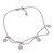 Sterling silver charm anklet, 'Sublime Night Sky' - Sterling Silver Strand Anklet with Star-Shaped Charms