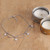 Sterling silver charm anklet, 'Sublime Night Sky' - Sterling Silver Strand Anklet with Star-Shaped Charms