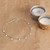 Sterling silver charm anklet, 'Shimmering Discs' - Sterling Silver Anklet with Disc Charms from India