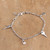 Sterling silver charm bracelet, 'Lock & Key' - Whimsical 925 Sterling Silver Key and Lock Charm Bracelet
