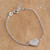Sterling silver pendant bracelet, 'Shine of Love' - Sterling Silver and Cubic Zirconia Heart Pendant Bracelet