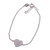 Sterling silver pendant bracelet, 'Shine of Love' - Sterling Silver and Cubic Zirconia Heart Pendant Bracelet