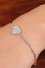 Sterling silver pendant bracelet, 'Shine of Love' - Sterling Silver and Cubic Zirconia Heart Pendant Bracelet