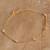 Gold-polished station anklet, 'Triumphant Sparkle' - Gold-Polished Station Anklet with Faceted Cubic Zirconia
