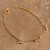 Gold-polished charm bracelet, 'Days of Glory' - Gold-Polished Sterling Silver and Cubic Zirconia Bracelet