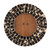 Glass mosaic photo frame, 'Midnight Memory' (4x4) - Speckled Round 4x4 Tinted-Glass Mosaic Photo Frame in Black thumbail