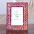 Glass photo frame, 'Amethyst Jazz' (4x6) - Diamond-Patterned 4x6 Mosaic Glass Photo Frame in Amethyst (image 2) thumbail
