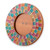 Glass mosaic photo frame, 'Rainbow Recollection' (4x4) - Handcrafted Round Glass Mosaic Photo Frame with Rainbow Hues (image 2b) thumbail
