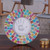 Glass mosaic photo frame, 'Rainbow Recollection' (4x4) - Handcrafted Round Glass Mosaic Photo Frame with Rainbow Hues (image 2j) thumbail