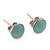 Chalcedony stud earrings, 'Tranquil Appeal' - 4-Carat Faceted Checkerboard-Shaped Chalcedony Stud Earrings