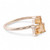 Citrine cocktail ring, 'Double Delight' - Silver Cocktail Ring with Round and Rectangular Citrine Gems