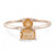 Citrine cocktail ring, 'Double Delight' - Silver Cocktail Ring with Round and Rectangular Citrine Gems